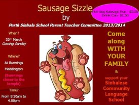 Perth Sinhala School 1st Sausage Sizzle